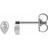 Platinum 0.20 Carat Diamond Micro Bezel Set Earrings