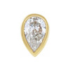 14 Karat Yellow Gold 0.10 Carat Diamond Micro Bezel Set Single Earring
