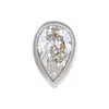 14 Karat White Gold 0.10 Carat Diamond Micro Bezel Set Single Earring