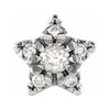 Platinum .05 Carat Diamond Star Single Earring