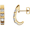 Genuine 14 Karat Yellow Gold 1.00 Carat Diamond Earrings