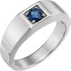 14 Karat White Gold Mens Ring