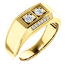 14 Karat Yellow Gold 0.50 Carat Mens Diamond Ring