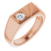 Genuine Diamond set in 14 Karat Rose Gold 0.33 Carat Diamond Mens Ring