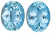 Aquamarine Pair - Oval Cut - Medium Dark Blue - 15.82 carats - 15 x 12mm