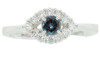 Real Low Price on Round Cut Color Change 0.25 Carat 4mm Alexandrite and Diamond in White Gold 14 Karat Gold Ring