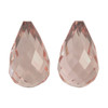 Morganite Well Matched Gem Pair in Briolette Cut, 10.16 carats, 12.67 x 7.80 mm, Pink Color