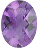 Checkerboard Oval Genuine Amethyst in Grade A