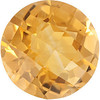 Checkerboard Round Genuine Citrine in Grade A