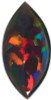 Gilson Created Black Opal Marquise Cut in Grade GEM