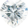 Value Grade Moissanite DEF Color Grade in Heart Cut