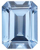 Aquamarine Emerald Cut Imitation Stone Grade AAA