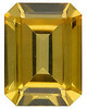 Citrine Emerald Cut Imitation Stone Grade AAA