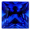 Blue Sapphire Princess Cut Imitation Stone Grade AAA