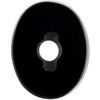 Flat Top Hole Back Oval Black Onyx in Grade AAA