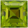 Step Square Cut Peridot in Grade AAA