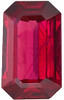 Emerald Cut Genuine Ruby in Grade AA