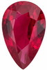 Pear Cut Genuine Ruby in Grade AA