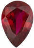 Pear Cut Genuine Ruby in Grade A