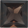 Princess Cut Smokey Quartz in Grade AAA