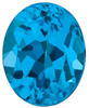 Oval Cut Genuine Swiss Blue Topaz in Grade AAA