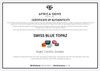 Oval Cut Genuine Swiss Blue Topaz in Grade AAA