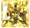 Yellow Cubic Zirconia Swarovski Princess Cut Stones