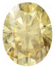 Yellow Moissanite Gemstone in Oval Cut
