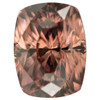 Antique Cushion Cut Rose Zircon Gem - 8.45 carats - 11.26 x 8.85mm - Rose Color