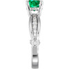 Style GEM Grade Natural 1.00 Carat 6.00 mm Emerald Solitaire Engagement Ring