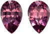 Well Matched Gem Pair - Rose Garnet - Pear Cut - Berry Purple - 3.17 carats - 8.5 x 5.6mm