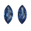 Well Matched Gem Pair - Marquise Cut - Blue Sapphire - 1.86 carats - 9 x 4mm