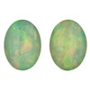 Well Matched Ethiopian Opal Gem Pair - Oval Cut - Multi Color - 16.98 carats - 18.20 x 13.50mm
