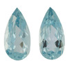 Matched Gem Pair - Pear Cut Aquamarine - 8.81 carats - 16.70 x 8.50mm