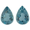 Matched Aquamarine Gem Pair - Pear Cut - 4.62 carats - 11 x 8mm
