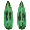 Well Matched Gem Pair - Blue Green Tourmaline - Pear Cut - 5.36 carats - 17.20 x 5.50mm - Blue-Green Color