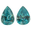 Well Matched Gem Pair - Blue Zircon - Pear Cut - 14.1 carats - 11.90 x 9.40mm - Blue Color