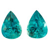 Well Matched Blue Zircon Gem Pair - Pear Cut - Blue Color - 10.84 carats - 12.10 x 9.30mm