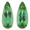 Well Matched Pear Cut Green Tourmaline - 3.85 carats - 13.40 x 5.60mm - Green Color