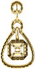 Tear DropStyled Pendant Mounting with Articulated Dangle for Asscher Gemstone Size 5mm to 7mm