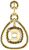 Tear DropStyled Pendant Mounting with Articulated Dangle for Cushion Gemstone Size 5mm to 10mm