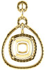 Tear DropStyled Pendant Mounting with Articulated Dangle for Cushion Gemstone Size 5mm to 10mm