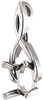 Infiniti Style Solitaire Soiltaire Pendant Mounting for Oval Gemstone Size 6 x 4mm to 12 x 10mm