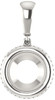 Bezel Set Soiltaire Pendant Mounting for Round Gemstone Size 4.10mm to 15mm