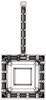 Halo Accented Pendant Mounting for Square Gemstone Size 5mm to 10mm