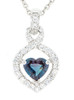 Low Price on Rare .28Carat 4mm Heart Shape AAA Grade Alexandrite and Pave Diamond Pendant set in Platinum