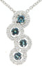 .27Carat 2.5mm 4 Round Cut Alexandrite and Bright Low Price on Diamond Pendant in 18 Karat White Gold