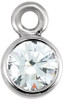 Classic 14kt Gold Micro Bezel Dangle With Round Diamond Size 1.50mm  4mm  Metal Type Options