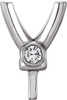 Stylish & Simple 4Prong Diamond Accented Partially Set Peg Jewelry Finding for Round Gemstone Size 5.20mm  6.50mm