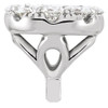 Magnificent 1/2ctw Diamond Accented Cluster Preset Peg Jewelry Finding in 14kt White Gold for SALE